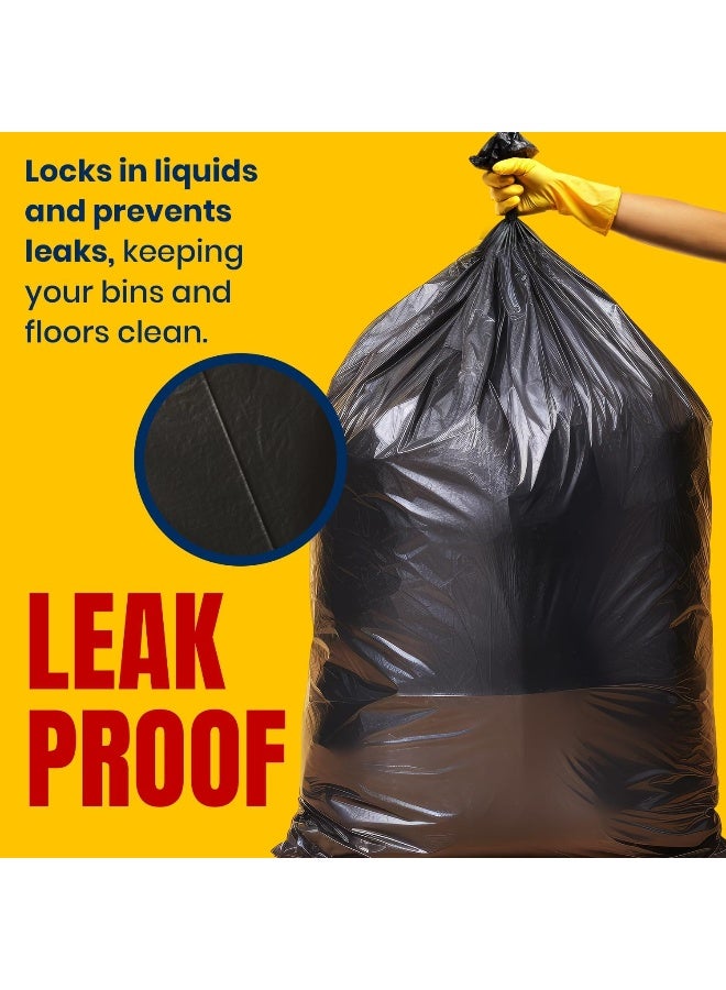 Silver Pot 70 Gallon Garbage Bags, Pack of 10 XX-Large Black Trash Bags, 105cm x 125cm, Extra Strong & Leak Proof Waste Bags for Home, Office & Outdoor Use - Image 2